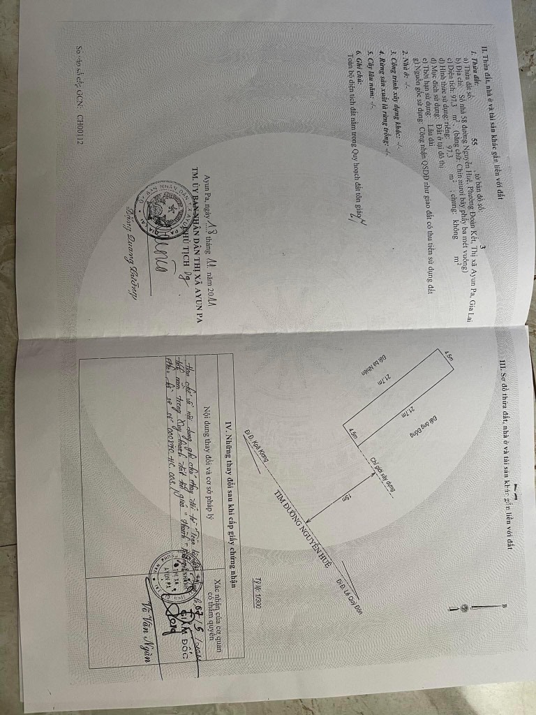 Gia đình cần bán lô đất thị xac ayunpa
