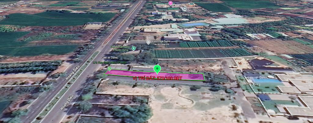 Bán đất 570 m2 có 100m2 đất ở HOÀNG DIỆU, Bà Rịa - Vũng Tàu, sổ đỏ đầy đủ