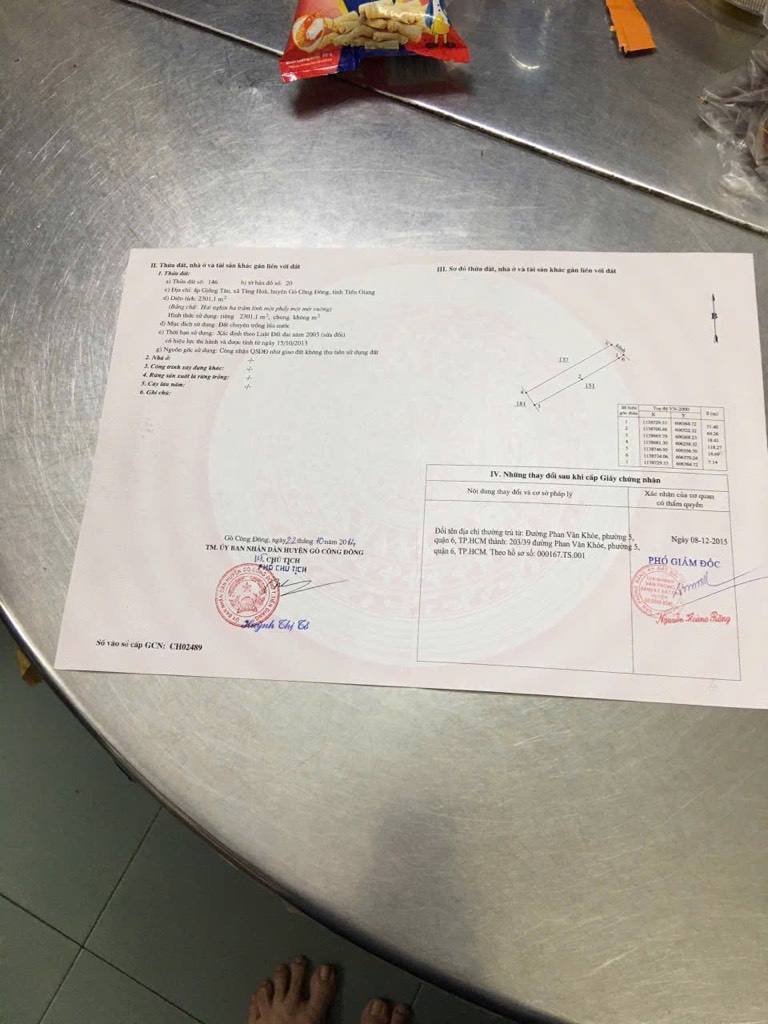 Đất ruộng lên nền, qua kênh là đường nhựa trại cá Tăng Hoà