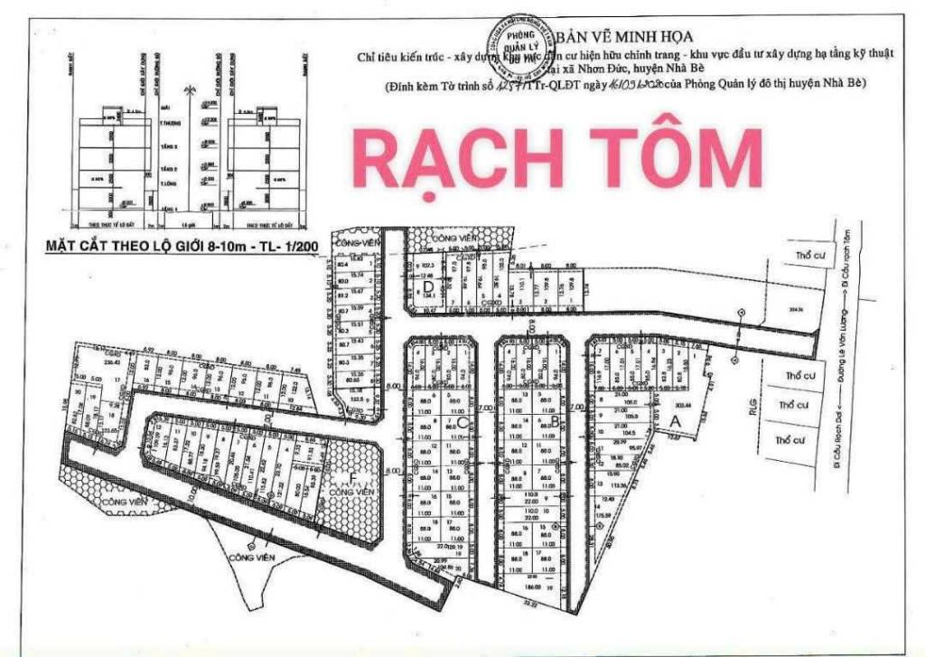 Bán Đất KDC Rạch Tôm, Nhơn Đức, Nhà Bè, TpHcm