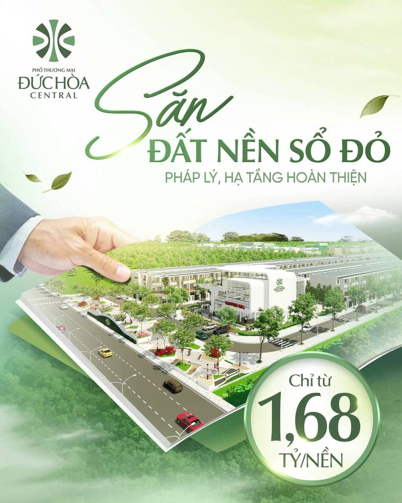 Bán đất nền dự án 81.0 m2 Nguyễn Thiện Khiêm, Đức Hòa, Long An - Giấy tờ pháp lý đầy đủ