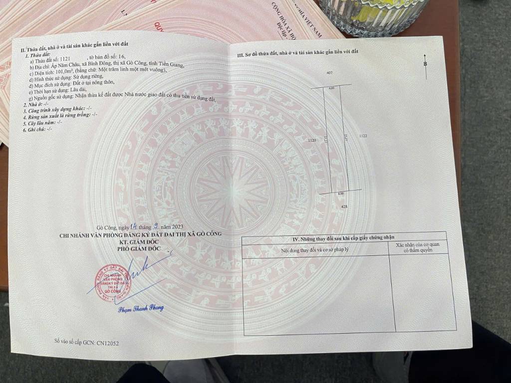 Chính chủ bán gấp lô đất đẹp trung tâm xã Bình Đông – giá tốt, tiềm năng sinh lời cao