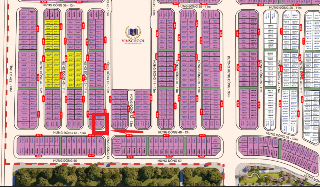 Bán liền kề căn góc Hừng Đông 48 Vinhomes Wonder City, đường thông kinh doanh
