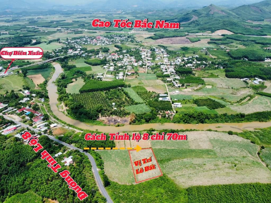 Mở bán 6 lô đất vườn Tỉnh lộ 8 Diên Xuân Giá bán 240 Triệu / lô