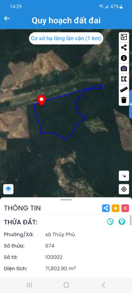 Bán lô đất rừng Thủy Phù, Hương Thủy, Huế hơn 7ha, giá nhỉnh 1 tỷ, sổ hồng đầy đủ