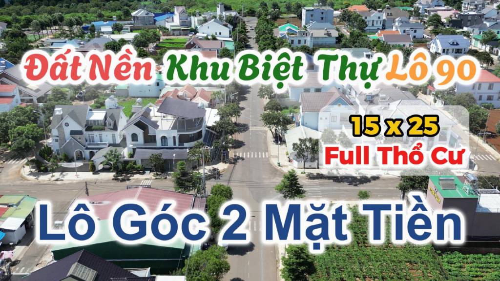 Bán nhanh lô đất nền 2 mặt tiền, khu dân cư lô 90, Liên Nghĩa, Đức Trọng, giá 9 tỷ