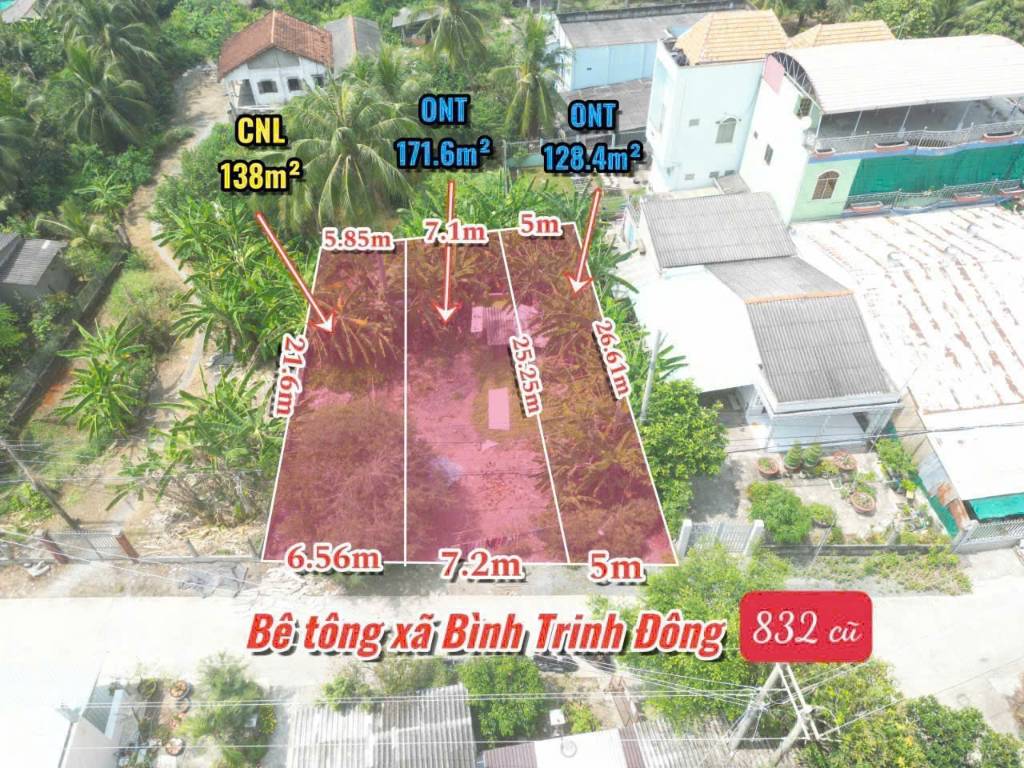 Bán đất thổ và vườn 12.9x24m tại Tân Trụ, Tây Ninh, gần khu dân cư, tiện ích đầy đủ