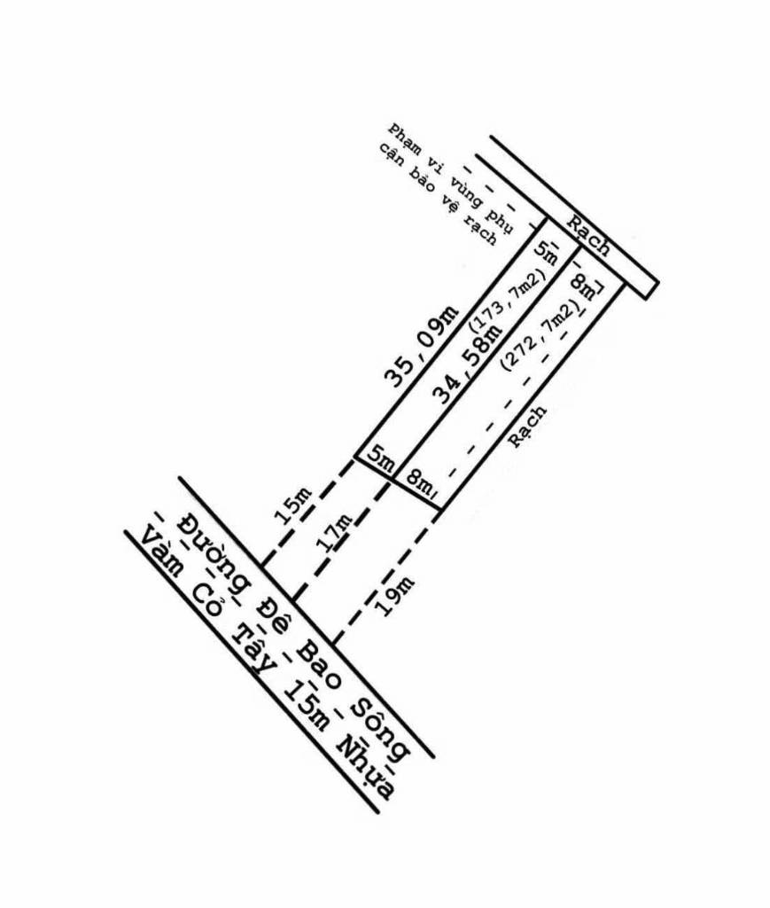 Bán nền thổ 13x35m mặt tiền Đê Bao 9m, gần CAX Bình Tịnh, xã Tân Trụ, Tây Ninh