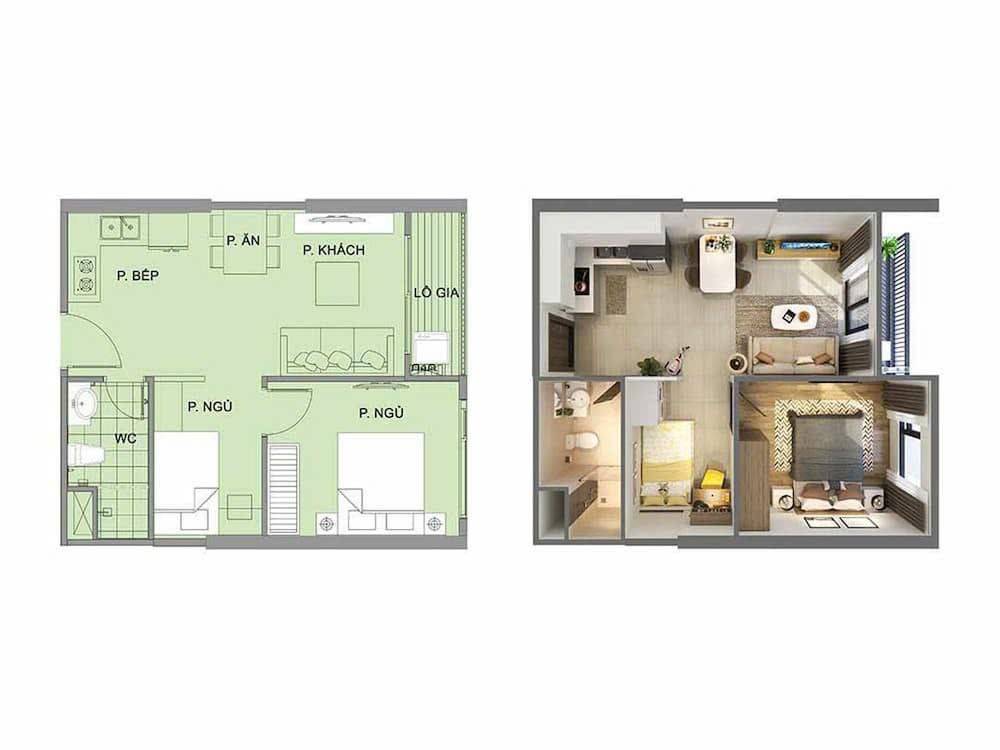 Bán căn hộ Vinhomes Grand Park 1PN+, hướng Đông Bắc, nhà mới đẹp, vào ở ngay