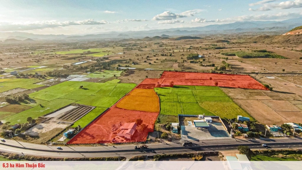 Bán đất 6.3ha mặt tiền Quốc lộ 1, Xã Hồng Liêm, Hàm Thuận Bắc, Bình Thuận, giá 70 tỷ