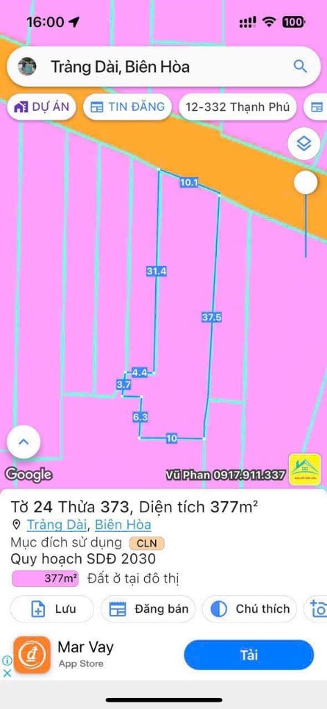 Chính chủ cần bán nhà xưởng mặt tiền gần chợ Trảng Dài, 377m², giá chỉ 7.5 tỷ, có sổ riêng