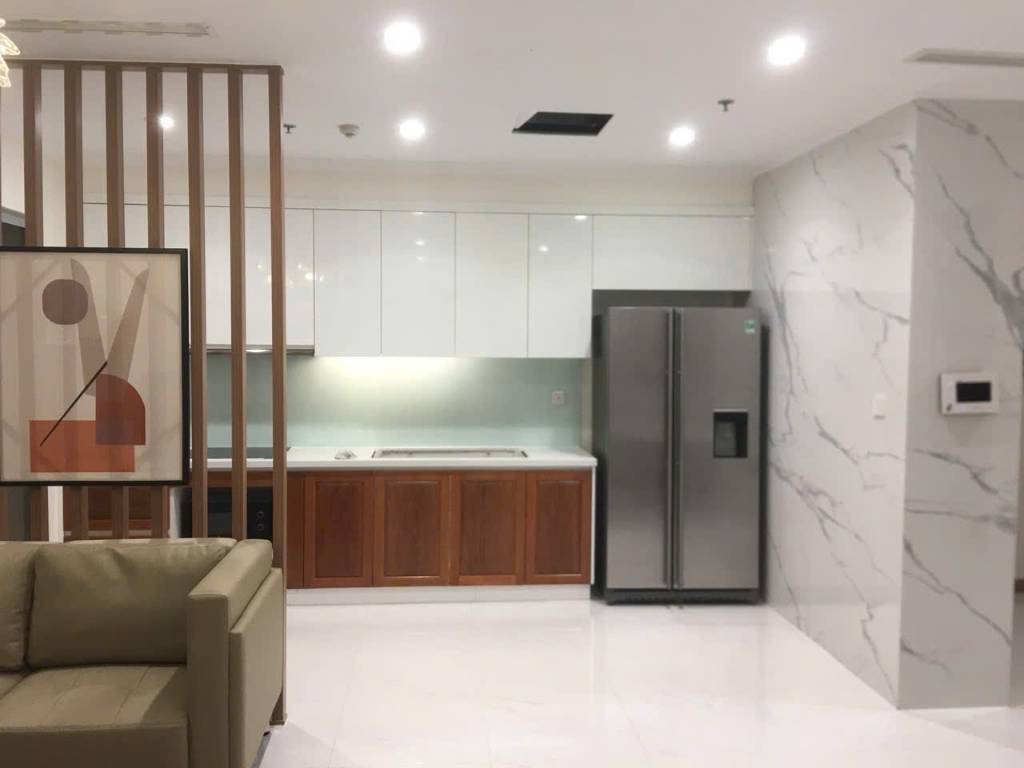 Cho thuê Landmark 5 - Vinhomes Central Park, Căn hộ 3 phòng ngủ nội thất sang trọng, Ốp đá tường nhà
