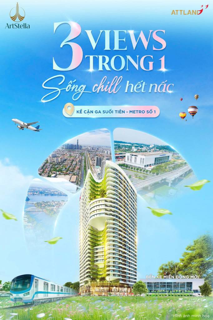 Bán chung cư Art Stella Tp Dĩ An, 3 view trong 1, nâng tầm giá trị cuộc sống và tiềm năng đầu tư