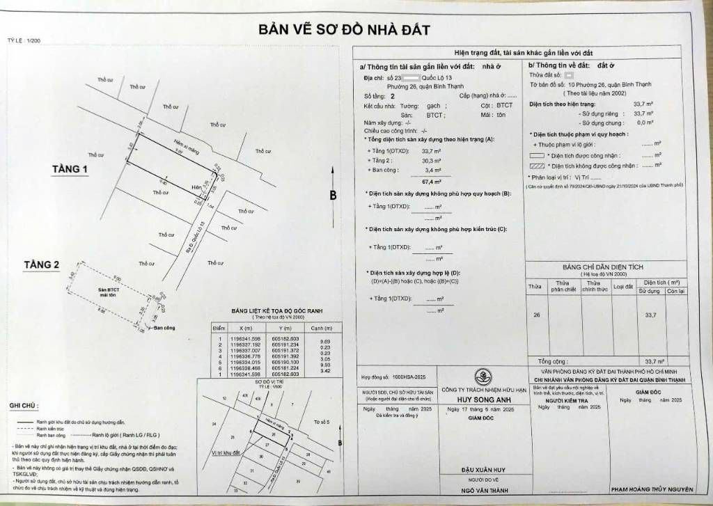 Bán nhà góc 232/QL13, P.26 Bình Thạnh, vị trí đẹp gần Tầm Vu