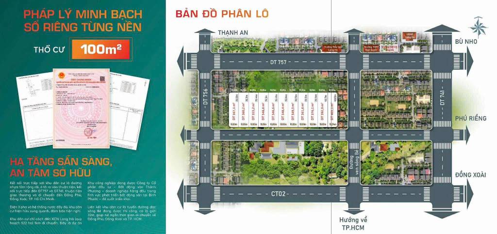 Đất nền Long Hà, Bình Phước, 370m2, gần 2 KCN mặt tiền đường nhựa 18m