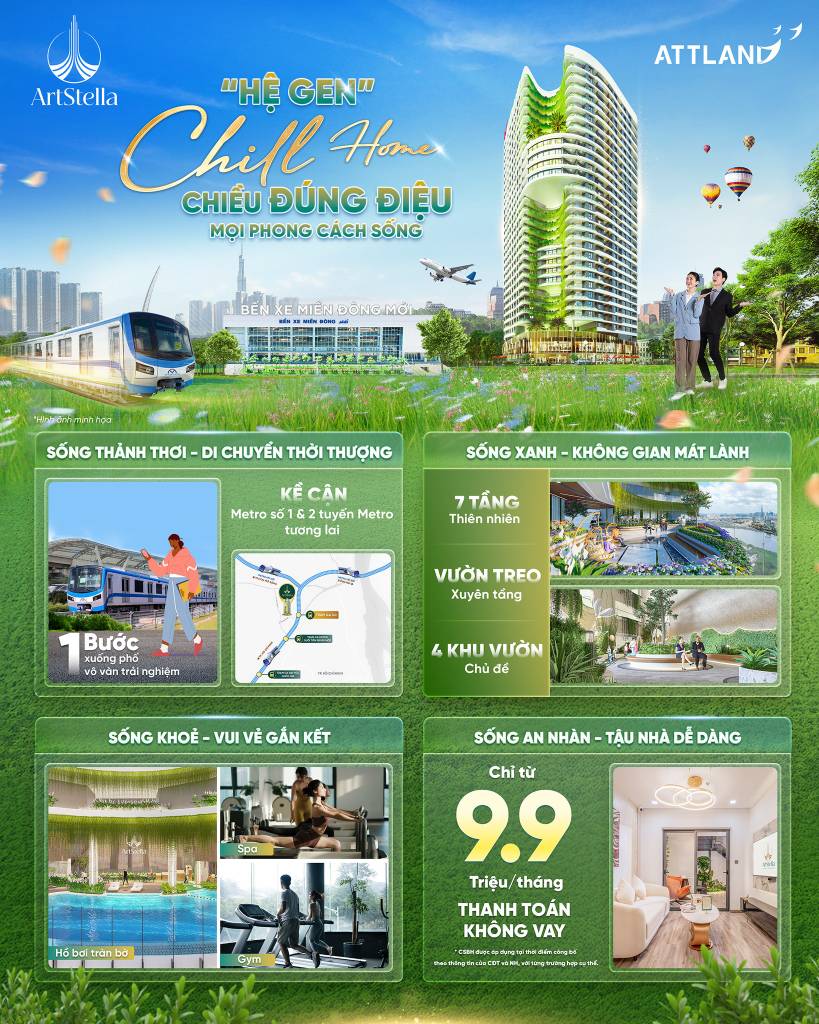 Căn Hộ ArtStella 1PN Đối Diện Metro Suối Tiên