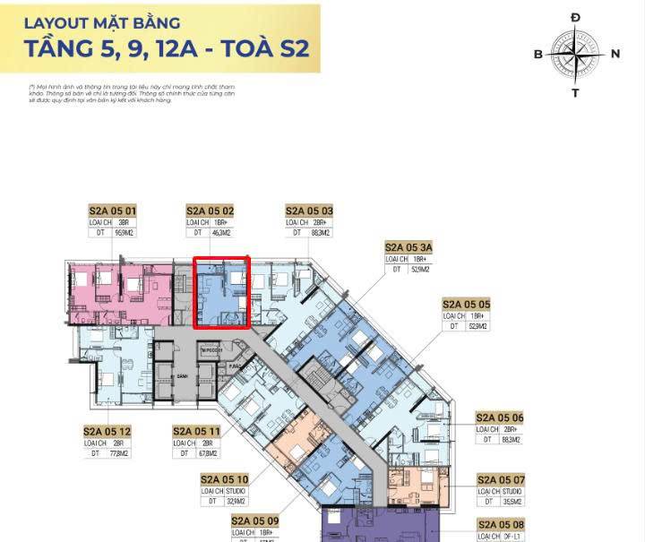 Chính chủ bán căn 1PN Sun Symphony, diện tích 46m², view sông Hàn, giá chỉ 3,6 tỷ