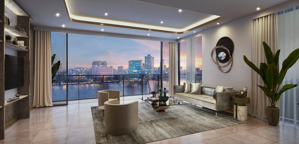 Cho thuê căn hộ The Metropole Thủ Thiêm – The Opera, 3pn, 130m², nội thất cao cấp, có bồn tắm, view đẹp