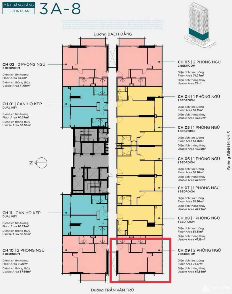 Bán căn hộ 2pn Filmore trung tâm Đà Nẵng, view sông Hàn, sổ hồng trao tay