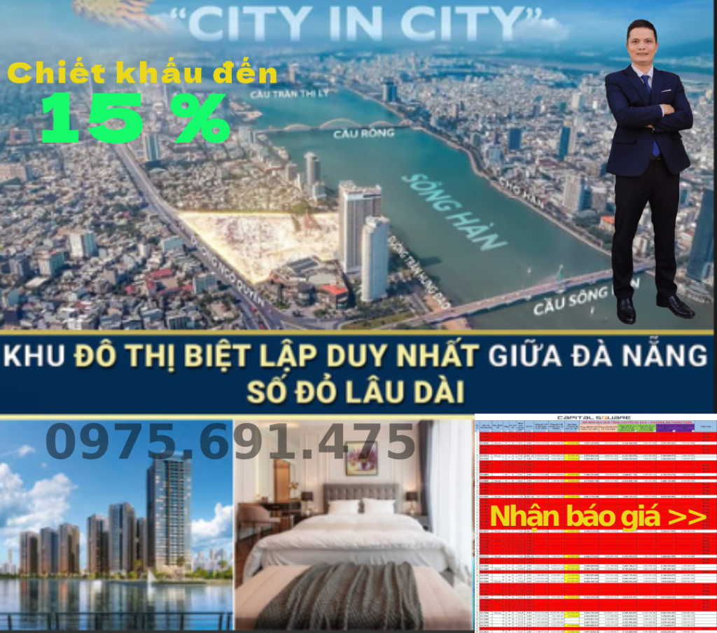 Capital Square, căn hộ view sông ngay cầu sông Hàn, cạnh Vincom. Mở bán đợt đầu chiết khấu đến 17%