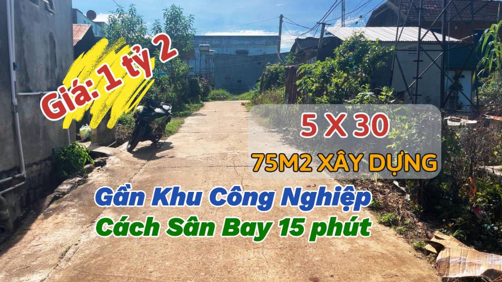 Đất Đức Trọng 5x30m – Đường Bê Tông 4m, Gần KCN, Thích Hợp Kinh Doanh Dãy Trọ!