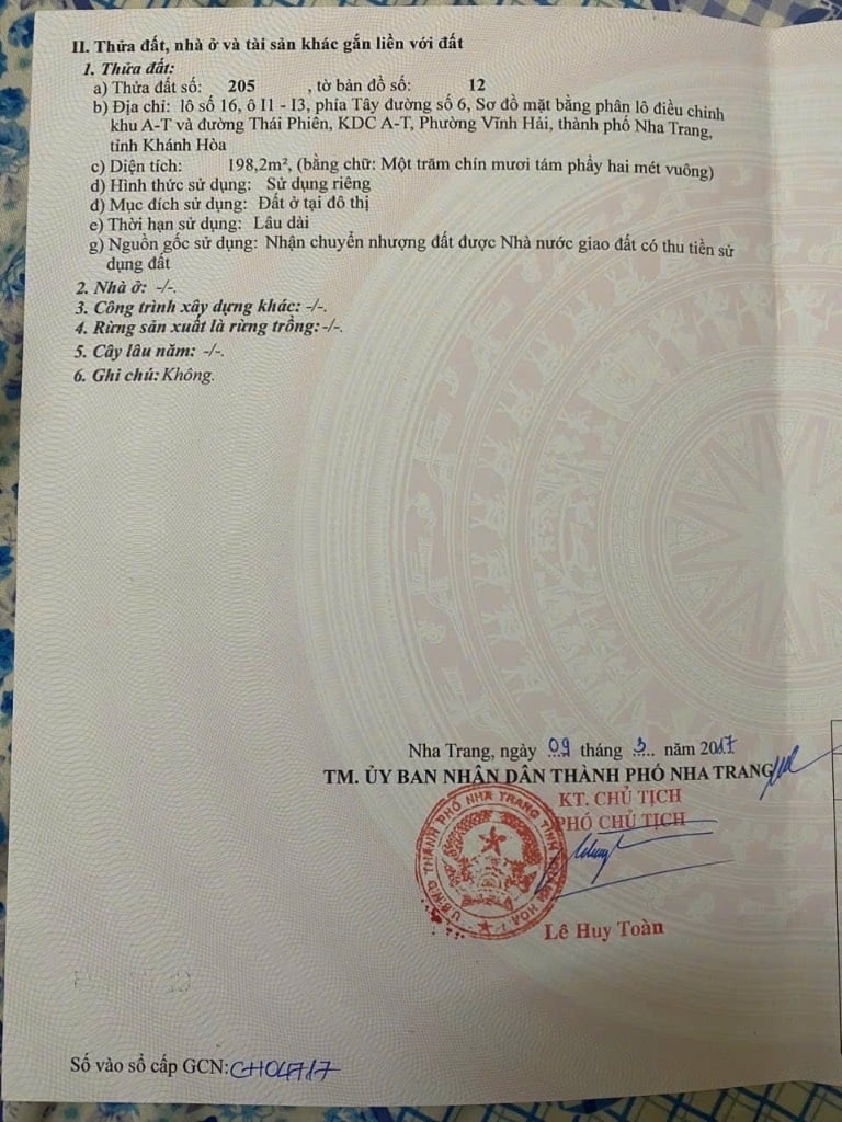 Bán nhà mặt tiền đường Thái Phiên, Vĩnh Hải, TP Nha Trang, dt 198m2, đang cho thuê 15tr tháng