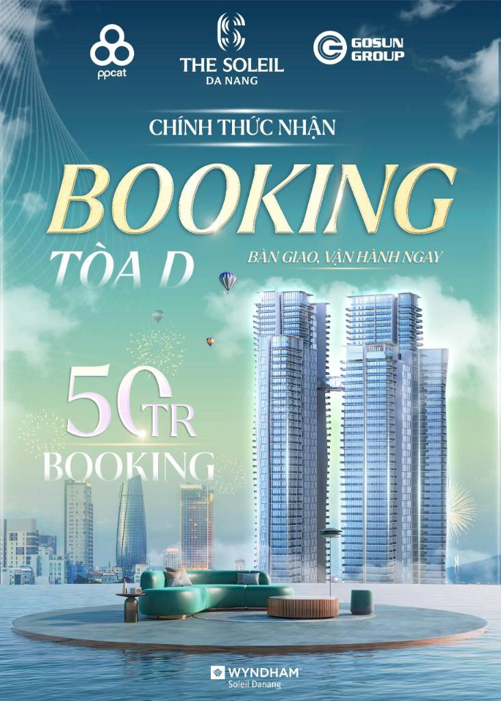 NHẬN BOOKING TÒA D SOLEIL ĐÀ NẴNG, BÀN GIAO, VẬN HÀNH NGAY CHỈ TỪ 50TR/BOOKING