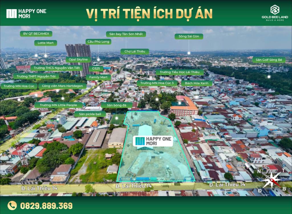 Thanh lý căn hộ Happy One Mori, Bình Dương, 61m2, 2PN, full nội thất cơ bản, nhiều tiện ích chung quanh