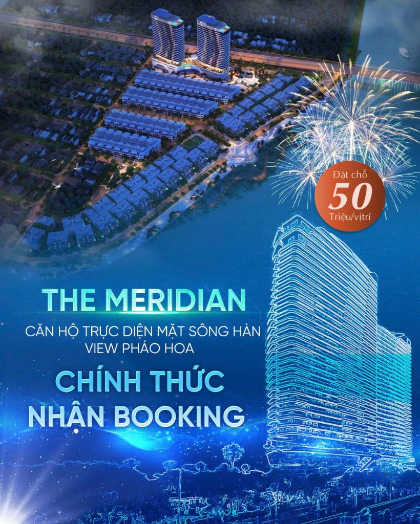 Bán căn hộ The Meridian Đà Nẵng, sở hữu lâu dài, có hỗ trợ vay, view pháo hoa Quốc Tế
