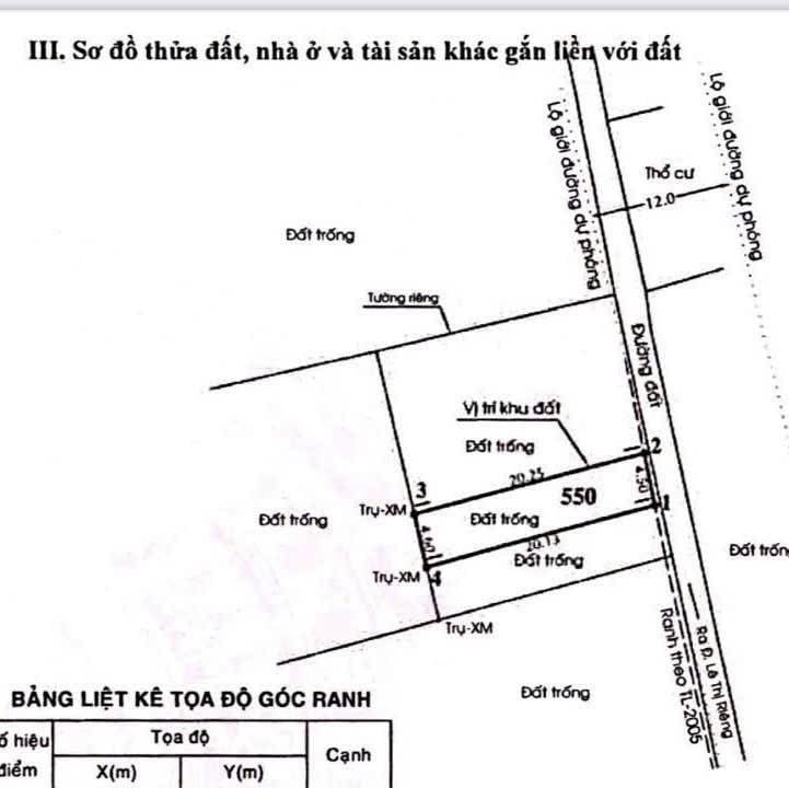 BÁN ĐÁT MẶT TIỀN THỚI AN 13 , QUẬN 12, HIẾM CÓ NGANG 4M5, DTCN 91,8M2