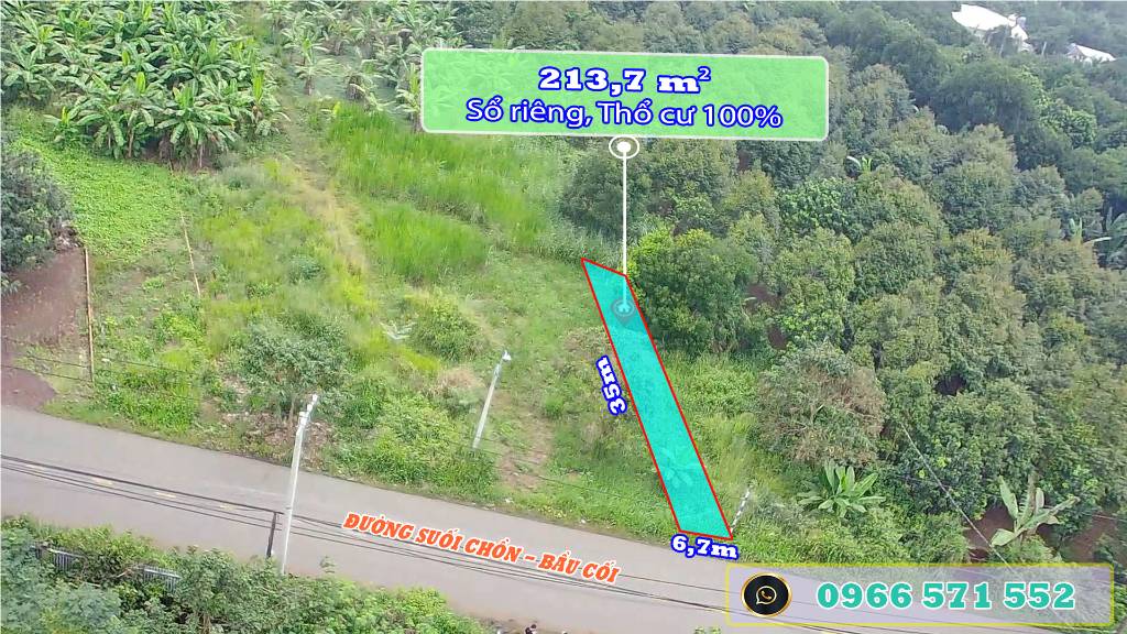 Bán Đất Thổ Cư MT Đường Nhựa Suối Chồn-Bầu Cối. P Bảo Vinh. Đồng Nai. Giá chỉ 1,450 Tỷ