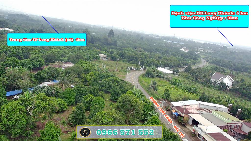 Bán Đất Thổ Cư MT Đường Nhựa Suối Chồn-Bầu Cối. P Bảo Vinh. Đồng Nai. Giá chỉ 1,450 Tỷ