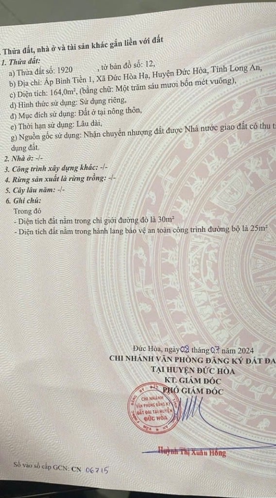 Bán đất kinh doanh đường nhựa 5m giá ngộp