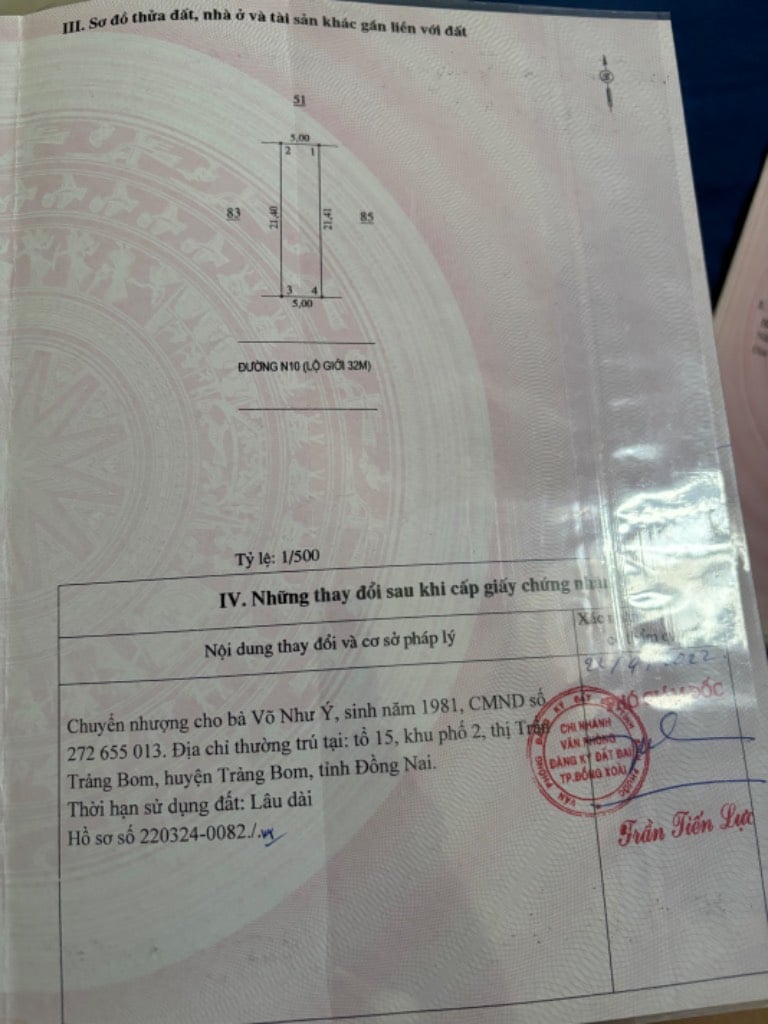 Bán đất chính chủ xã An Viễn, Trảng Bom, Đồng Nai, full thổ cư