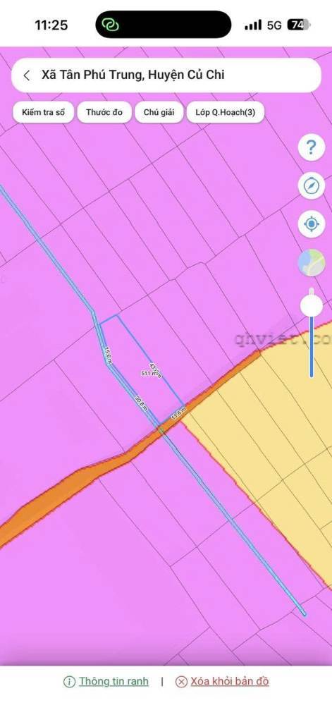 Bán đất Tân Phú Trung, Củ Chi, 511m2, giao thông thuận tiện, giá 3,7 tỷ