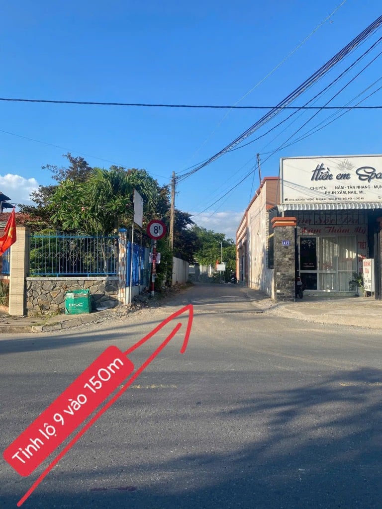 Bán đất Đức Lập Hạ, 1 sẹc Tỉnh Lộ 9 vào chỉ 150m, mt nhựa, 5x47m thổ cư, tiếp giáp Hóc Môn TPHCM