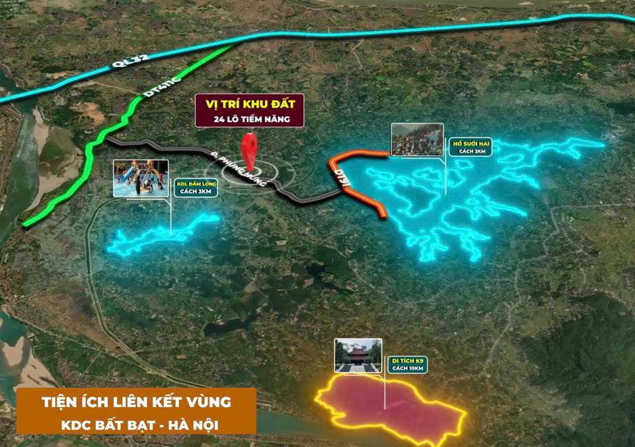 Đầu tư đất ngay gần trung tâm khu đô thị vệ tinh Hoà Lạc với giá chỉ từ 9.x triệu/ m2