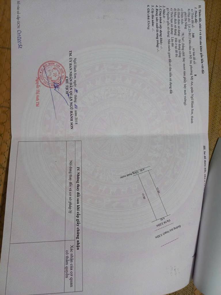 Bán đất đường An Thượng 21, P.Mỹ An, Ngũ Hành Sơn, sát bãi tắm Khuê Mỹ, 79m2, 11.5 tỷ