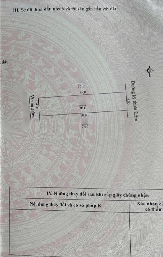 Bán lô đất mặt phố Cao Bá Quát, Đông Nam Cường, Hải Dương, 76m2, mt 4m, giá tốt chỉ 4.x tỷ