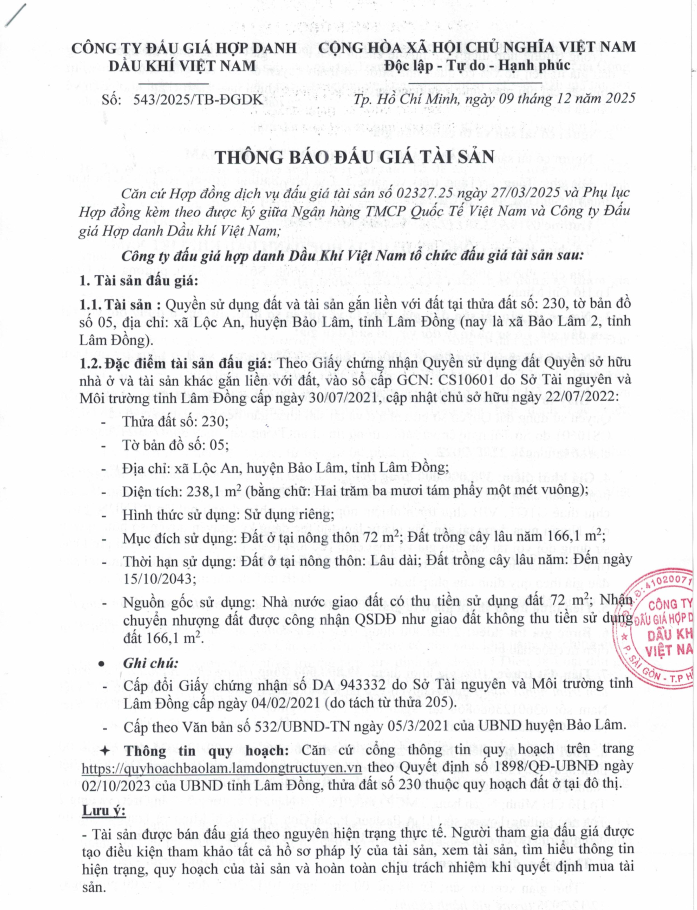 Bán đất xã Lộc An, huyện Bảo Lâm, tỉnh Lâm Đồng, nay là xã Bảo Lâm 2, tỉnh Lâm Đồng