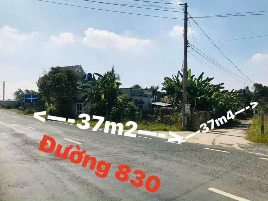 Bán đất 2 mặt tiền TL 830 , xã Mỹ Lệ , Cần Đước dt 1223m2 full thổ giá hạ còn 13,5 tỷ