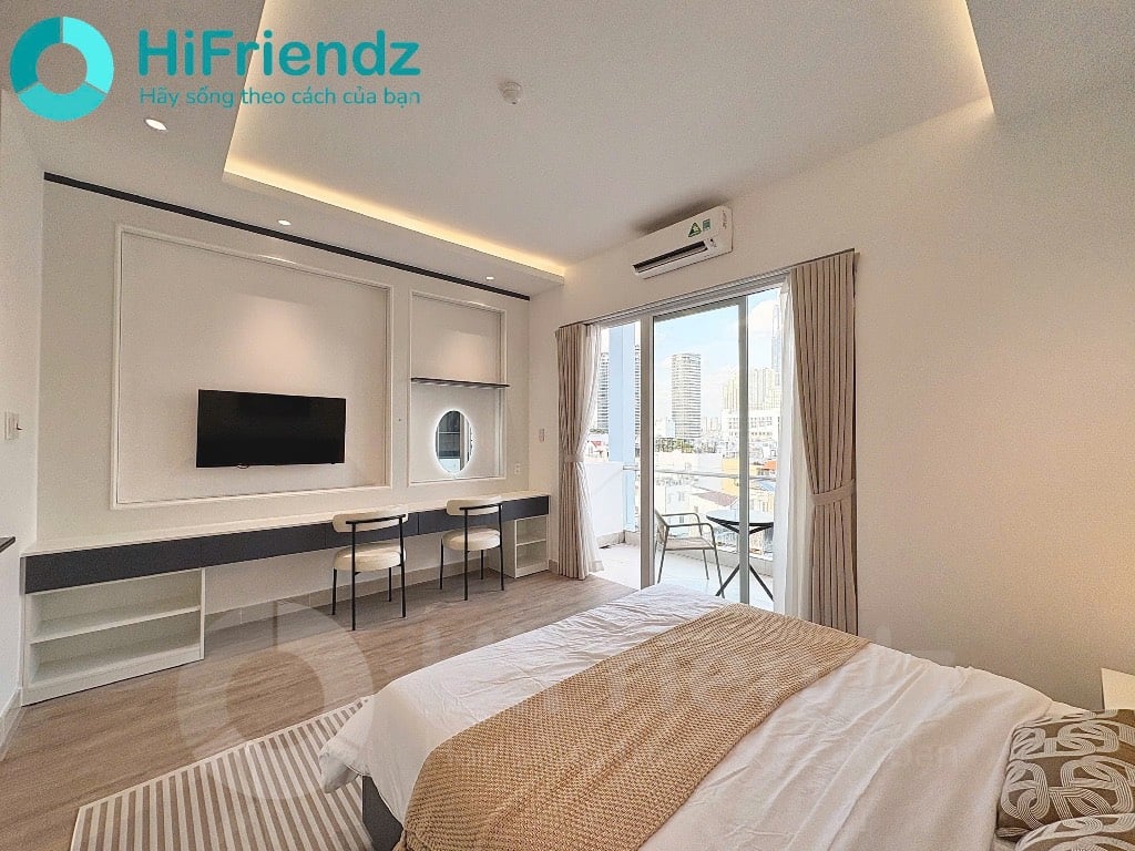 Cho thuê căn hộ Bình Thạnh, 1PN tách bếp, ngay Ngã Tư Hàng Xanh, 35m2, ở 2,3 người thoải mái