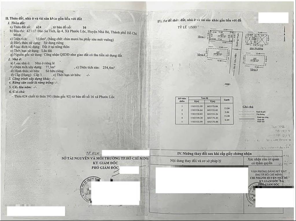 BÁN NHÀ ĐƯỜNG ĐÀO SƯ TÍCH, NHÀ BÈ, 3 TẦNG, DIỆN TÍCH 93,6M2, GIÁ 10,5 TỶ