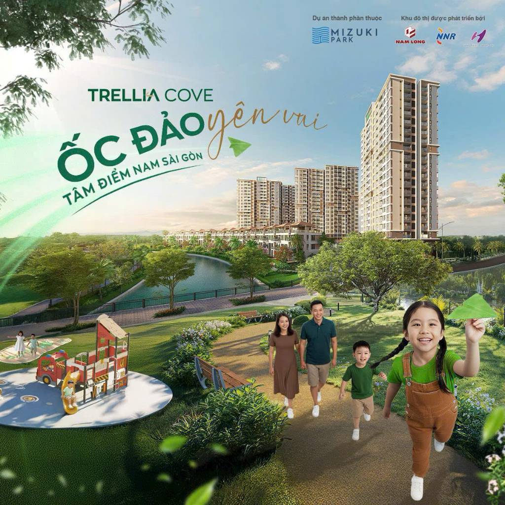 Bán căn hộ Trellia Cove Mizuki, diện tích 60m2, trực tiếp CĐT Nam Long, chỉ 3,9 tỷ/căn thật 100%