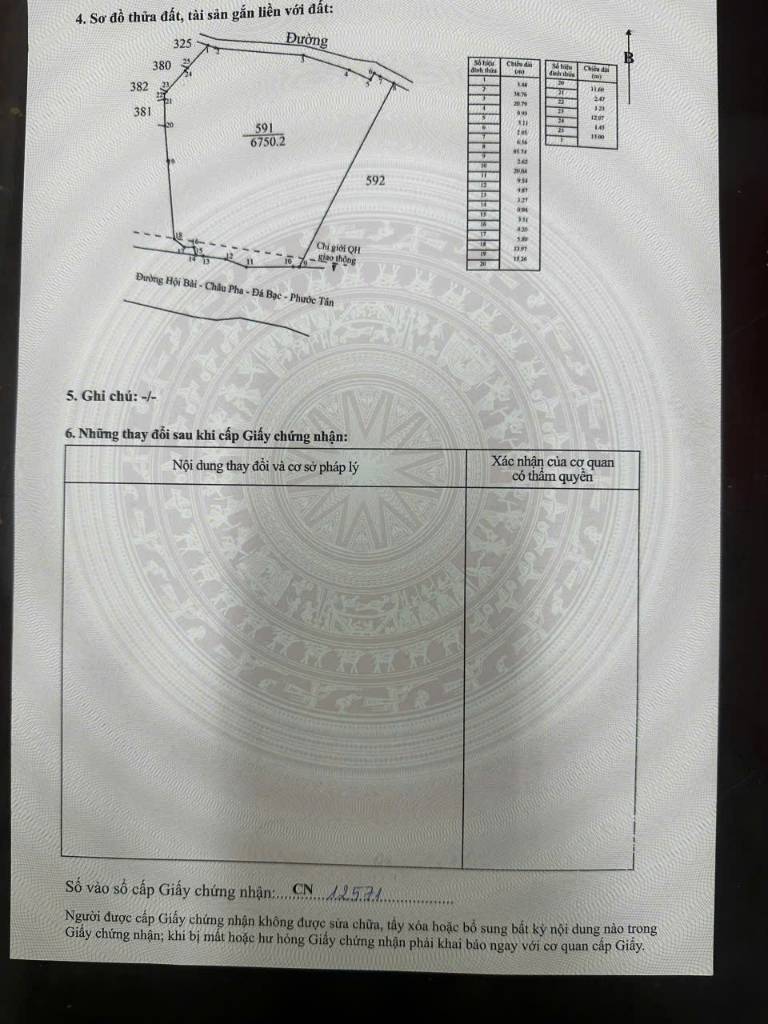 Cần bán gấp đất Châu Đức, 10237m² vuông đẹp có ONT, tiềm năng sinh lời cao