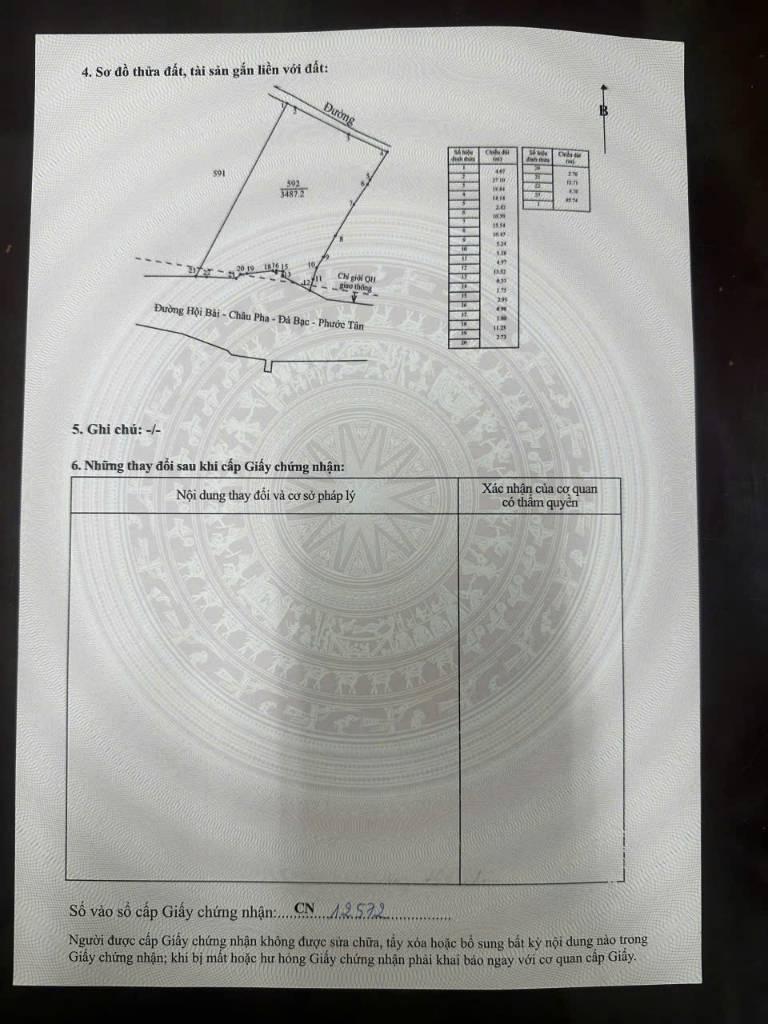 Cần bán gấp đất Châu Đức, 10237m² vuông đẹp có ONT, tiềm năng sinh lời cao