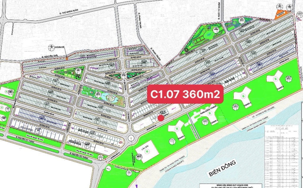 Bán đất nền dự án Ocean dunes - Khu đô thị Phố biển rạng đông, Phường Phú thuỷ Phan Thiết