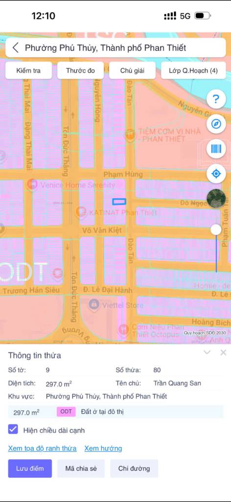 Bán lô đất đường Đào Tấn, Phú Thuỷ, ngang 11x27m, xây dựng tự do, giá nhỉnh 12 tỷ