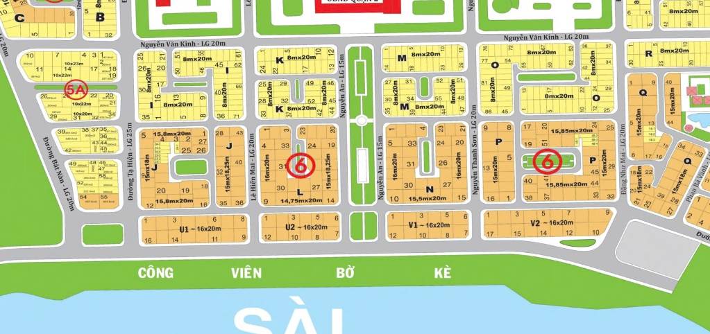 Bán Đất MT ngay Nguyễn Thanh Sơn, Thạnh Mỹ Lợi, Quận 2. DT: 32,5 x 20m. XD: Hầm - 5 Tầng. Giá 159 Tỷ