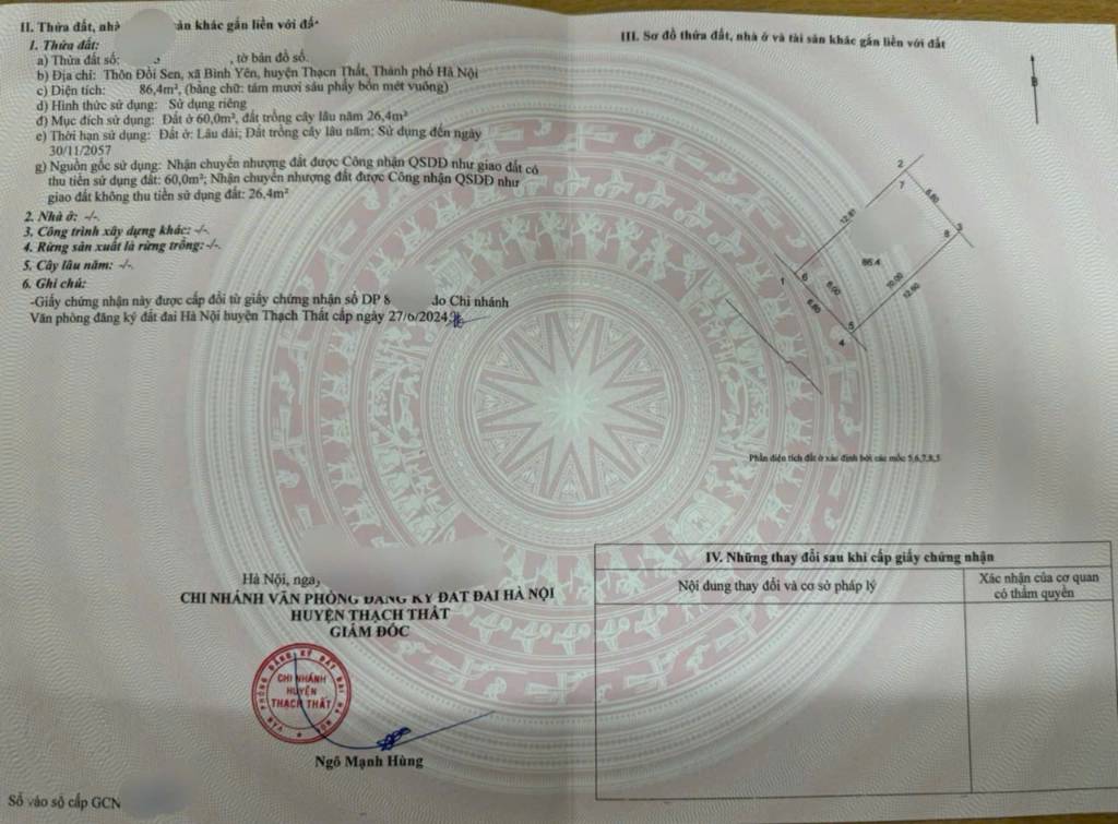 Bán Lô đất đẹp dt 86,4m vi trí tiềm năng đầu tư tuyệt vời